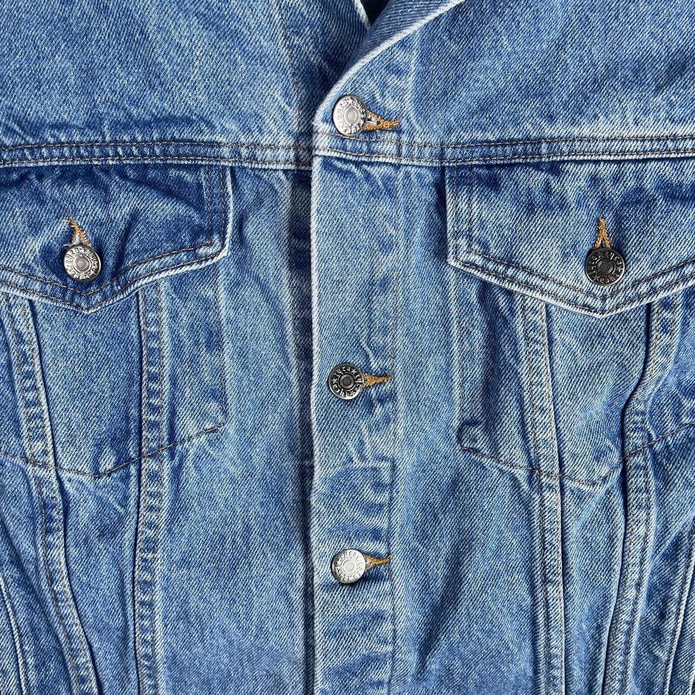 Vintage TYCA Blue Denim Jacket Men Medium Farm Heart Basket Made In USA‎ - Picture 3 of 13